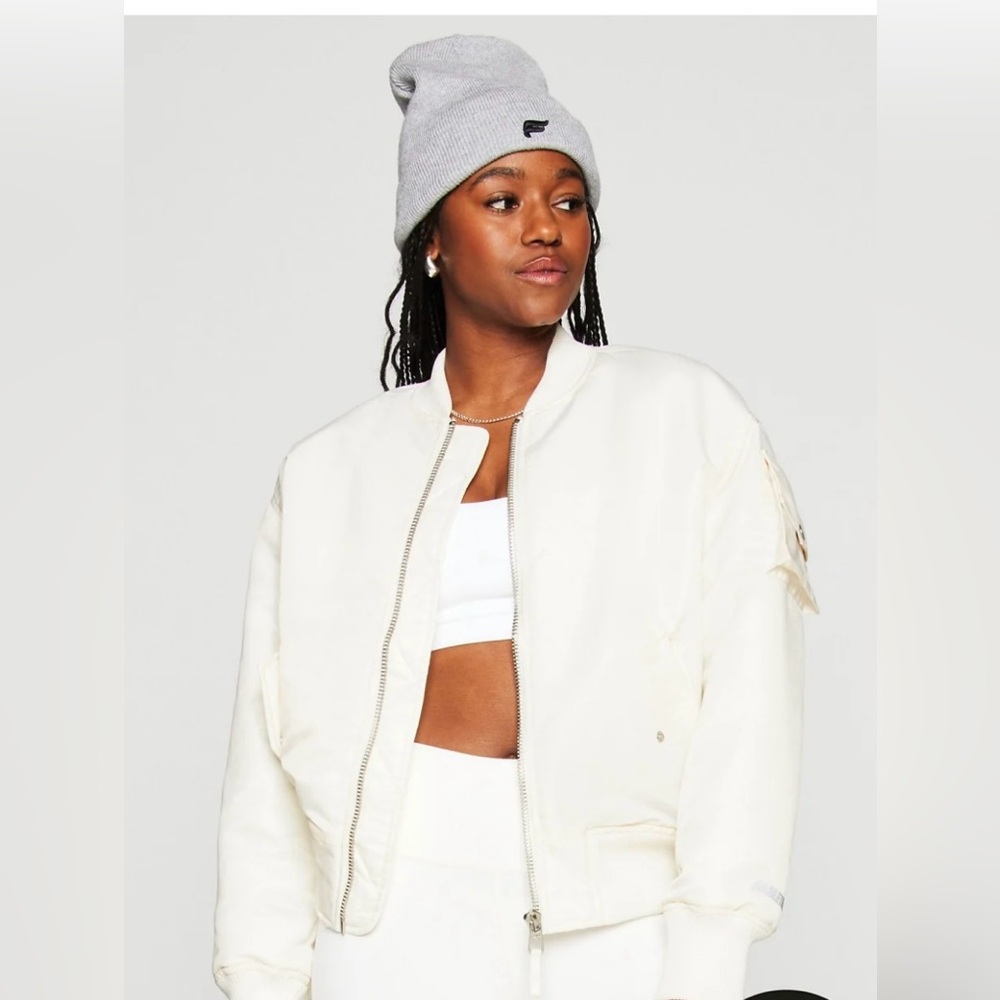 Women's Cream Bomber Jacket